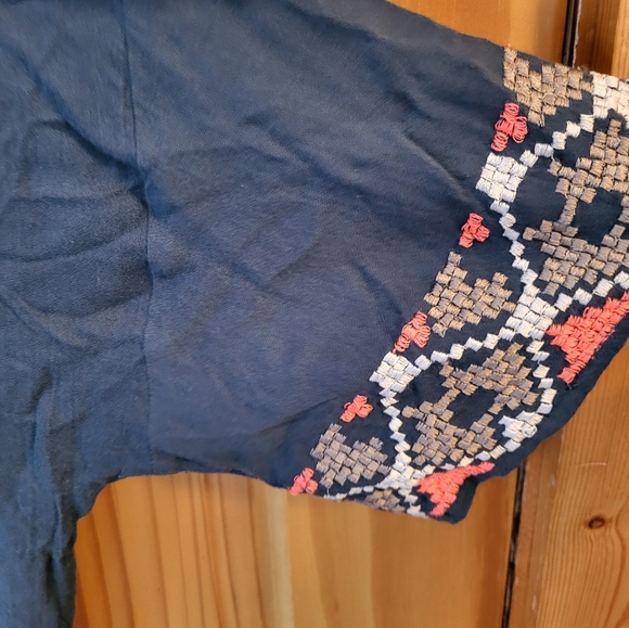 Fun BOHO style Baraschi dress size S anthropologie lovers pink embroidery - Picture 7 of 7